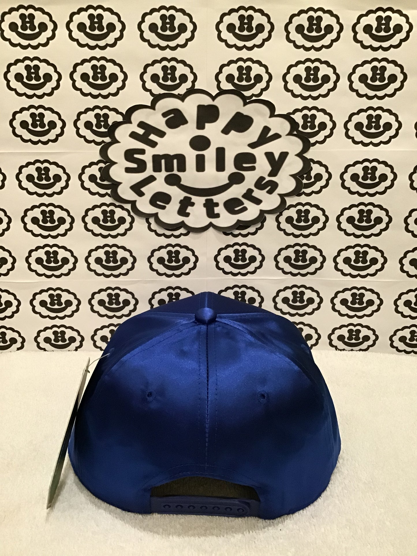 Faux Silk Snapback Cap - Royal Blue