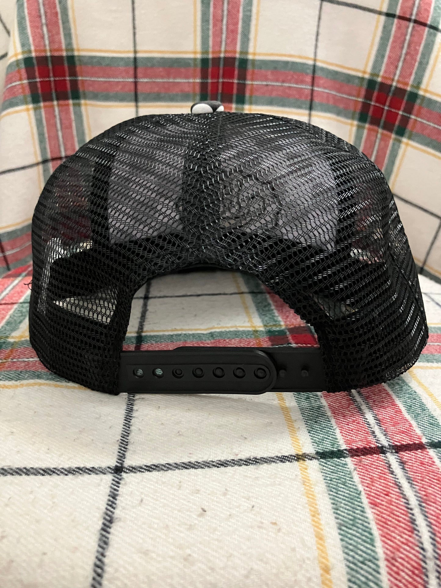 Black & White Checkered Mesh Trucker Snapback hat