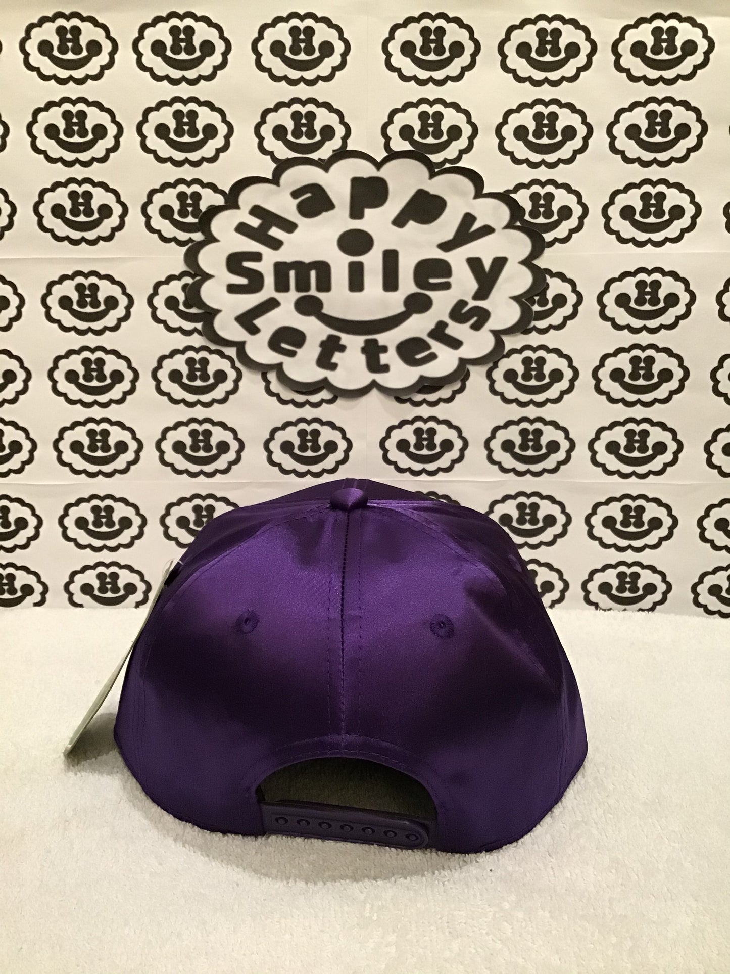 Faux Silk Snapback Cap - Purple