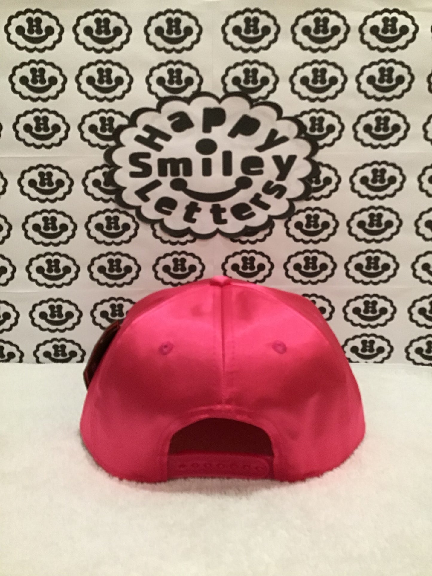 Faux Silk Snapback Cap - Pink